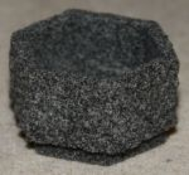 1: 32 Pflanzkübel Granit Sechseck grau
