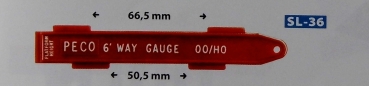 H0 Bahnausstattung Gleis Parallelgleislehre  66,5mm oder 50,5mm