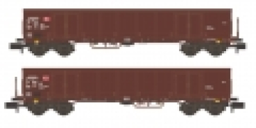 N D DB Güterwagen off. Set 2x  4A Ep.V mit Bremserbühne braun