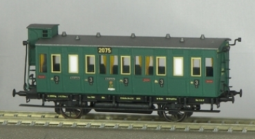 H0 BS D DR Personenwagen mit Bremserhaus,  2A,  Ep.I,  grün