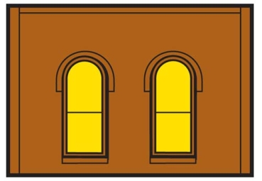 H0 Baukastensystem BS 6,82x 4,76cm Single Storey Arched Window W