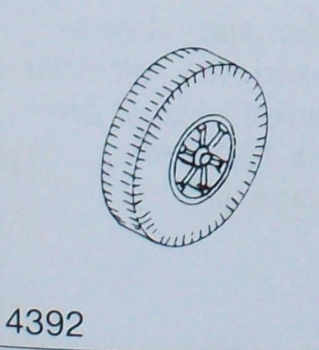 H0 Zurüstteil LKW Radsatz Einfachreifen 12,8mm Krupp Trilexfelge
