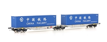 H0 PRI Containertragwagen 2x, SGGMRSS´90 AAE, Ep.VI, " China Rail ",  etc...........................