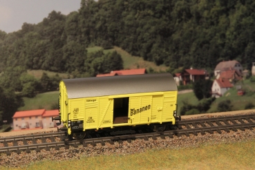 H0 D DB Güterwagen ged., 329551, Oppeln, 2A, Ep.III, Gleitlager, Bananen, Tnomehs 30,