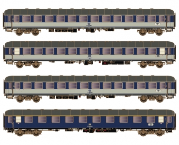 H0 D DB Reisezugwagen Set 2, 4teilig, 4A, Ep.IV, " Dolomiten Express, etc........