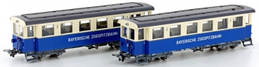 H0m D Pri Zugspitzbahn- Personenwagen- Set2x, 4A Ep.II, 12mm,