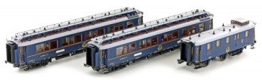 H0 CIWL Reisezugwagen Set 3x,  3A- 4A, Ep.II, blau, Simplon, Pack- Schlaf- Speisewagen, etc...