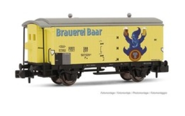 N Ch SBB Güterwagen ged., 2A, L=53mm, Ep.III, " Brauerei Baar ", etc........................