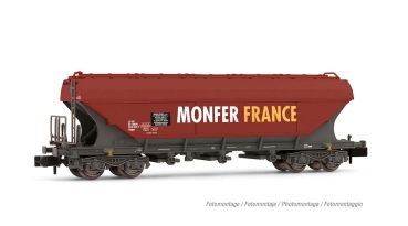 N F SNCF Schwenkdachwagen,  4A, L= 94mm, Ep.VI , " MONFER FRANCE ", etc.......................