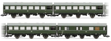 TT D DR Personenwagen Set, 4x, " Reko ", 3A, Ep.III, grün, L=436mm,  etc......................