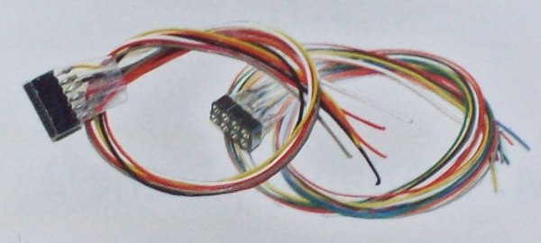 Kabelsatz mit 6pol. Buchse  DCC Kabelfarben 300mm
