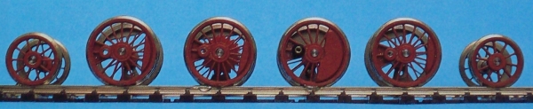 H0 Ersatzteile D Dampflokomotive- Tauschradsatz BR 93.5,  Radsatz RP25, für Rocolok BR 93