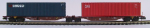 N B SNCB Containertragwagen Set 2x bel. rot braun Geseaco+ Cal