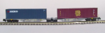 N Containertragwagen Set 2x bel. grau Crossrail Geseaco MSC