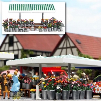 H0 Ausstattung Markstand " Blumen ", etc............................................................................................................