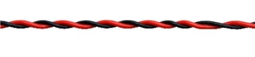 elektro Kupferlitze 2adrig, verseilt,  2x 0,04mm²,  10m, rot/ weiss, etc..........................................................................................