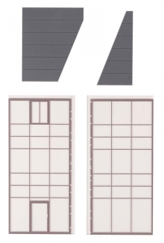 H0 Gebäudeteile BS Glaseckelemente, Goldbeck, Ep.VI,  54x 114x 1,4mm, 50x 60x 2,5mm, 30x 60x 2,5mm, etc...................................