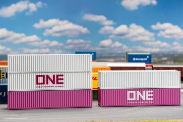 H0 Ausstattung BS Container 40", ONE, Set, St.5x, Ep.IV, 140x 28x 30mm, etc.................................................................