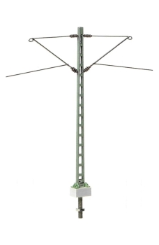 H0 D DB Gitter Mittelmast 2 Ausleger  Ep.III- V, Masthöhe 102mm, Sockelmaß 11x 7mm, etc.................................................................................................