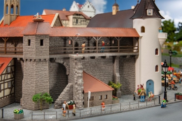 H0 Gebäude BS Altstadtmauer mit Anbau, Ep.I, 159x 68x 120mm, etc.....................................................................................