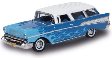 H0 USA PKW OX: Chevrolet Nomad 1957, blau/ flammen, etc............