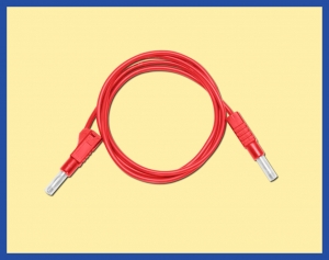 elektro Messkabel Zubehör Sicherheits- Meßleitung 1m, Sicherheitsbananenstecker 4mm, transparenter Schiebehülse, isolierte Spitze, stapelbar, 1,5mm², 25A, rot, etc......................................................................................