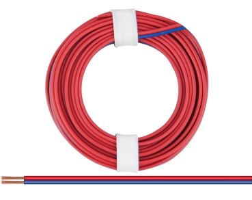 elektro Litzen Drähte Kupferschaltlitze, flach, 0,14mm²,   rot- blau,  50m, etc...........................................................