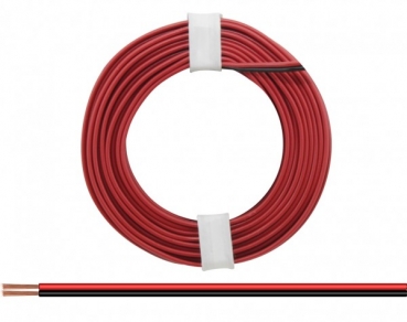 Litze Zwillingslitze 2x 0,25mm², 25m, rot- schwarz, etc.....................................................................