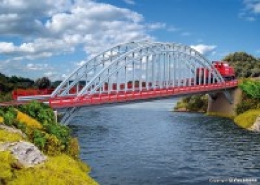 N Brücke BS Weser Brücke ein/ zweigleisig,  eingl. 35,2x 5,8x 10,5cm, zweigl. 35,2x 9,2x 10,5cm, DH= 4cm, DB 32,8cm, FH= 4,7cm, etc.....................................................