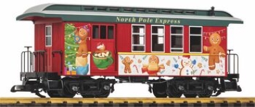 G USA Personen-/ Packwagen,  " North Pole Express ", 4A, L=365mm, R=600mm, etc...........................................................