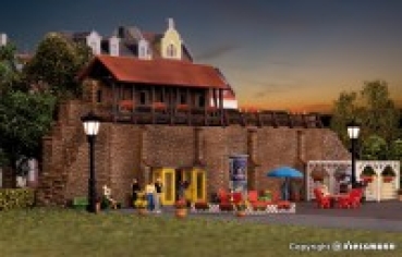 H0 Gebäude BS Stadtmauer mit Kleingarten in Weil der Stadt, 32x 10x 10,5cm, etc...................................................................