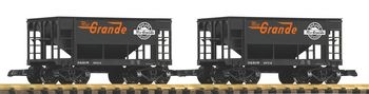 G USA Schüttgutwagen Set 2x, " D& RGW ", 4A, L=420mm, R=600mm, etc........................................................