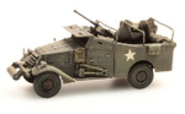 H0 mili USA US LKW M3A1 White scout car mit Geschütz, etc...............................