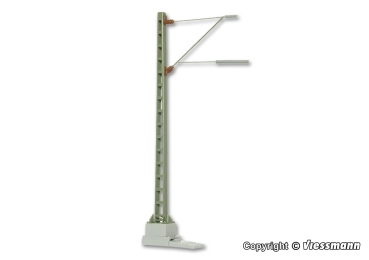 H0 Oberleitung Streckenmast mit Ausleger, H= 9,9cm, Ausleger 3,4 cm, etc........................................................................