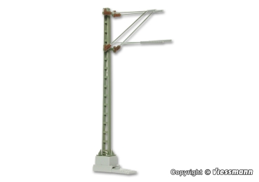 H0 Oberleitung Streckenmast mit Doppelausleger, H= 9,9cm, Auslage= 3,4cm, etc..................................................