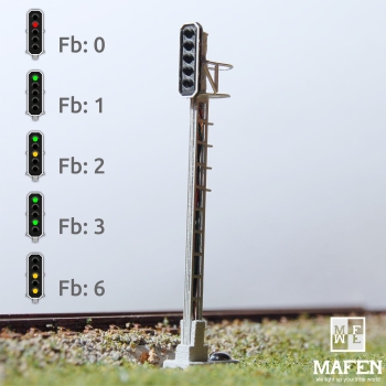 N Ch SBB Hauptsignal LED, 5 Leuchten, grün rot -gelb, grün, gelb, etc...................