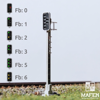 N Ch SBB Hauptsignal LED, 6 Leuchten, grün, gelb, grün, gelb, grün,  rot mit Notlicht, etc.....................