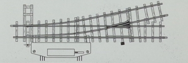 H0m Gleismaterial Weiche links 12° elektr. 162,3mm, R 515mm, etc.....................................................