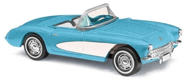 H0 USA PKW Chevrolet Corvette Cabrio 56, offen, blau, etc..........