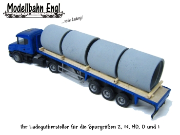 H0 Zubehör Schachtringe hoch Transportgestell 4x 130x 29mm