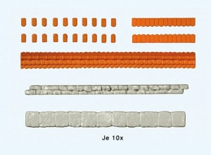 H0 Ausschmückung Mauerabdeckungen aus Dachziegel und Natursteinplatten etc..................................................................................................