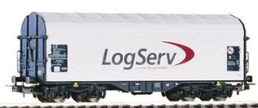 H0 D DB Schiebeplanenwagen Shimmns, weiß, " LogServ ", 4A, Ep.V, etc....................................................................