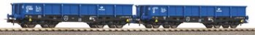 H0 PL PKP Niederbordwagen Set 2x, 401Zp, blau, 4A, Ep.VI, etc............................................................................