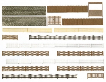 H0 Geländegestaltung Zäune, Tore, Mauern, L= 200cm, etc..............................................................................