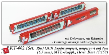 n 1 150 Ch Pri Glacier Express Erg. Set NM 6,5mm Kato Kupplun