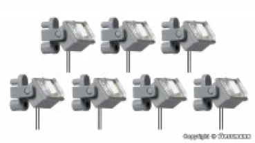 H0 N TT Leuchten Deckenstrahler weiß, St. 7x, LED, L=0,5x 0,3cm, Bügel 0,4cm, etc..........................................................