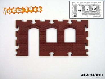 0 Gebäude Kreuz- Blockverband Element 1   120x 60