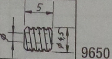 Ersatzteil Kunststoff- Schnecke,  Bohr.1,48mm,  Länge 7mm,