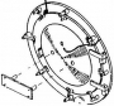 H0 Bahnausstattung D DB BS MS Rauchkammertür BR 44,  23,8mm