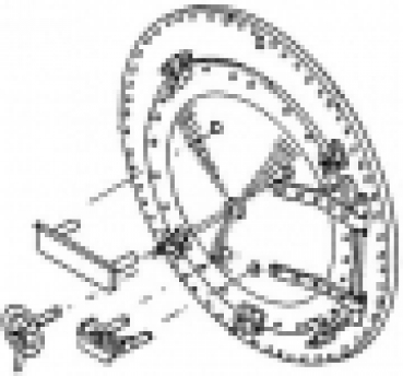 H0 Bahnausstattung D DRG BS MS Rauchkammertür BR,  38 21,8mm,    "  P 8 "